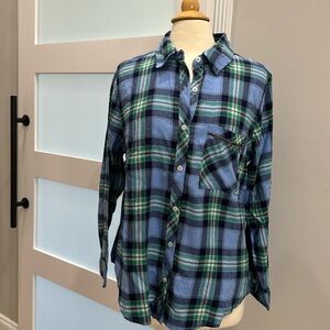 American Eagle Plaid Flannel Pajama Top NWT